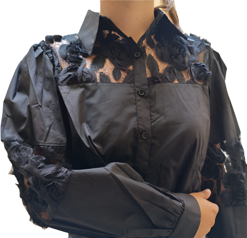 BLUSA NEGRA ENCAJE