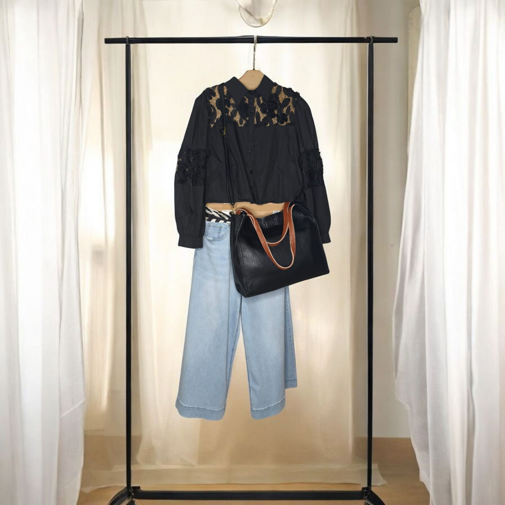 BLUSA NEGRA ENCAJE