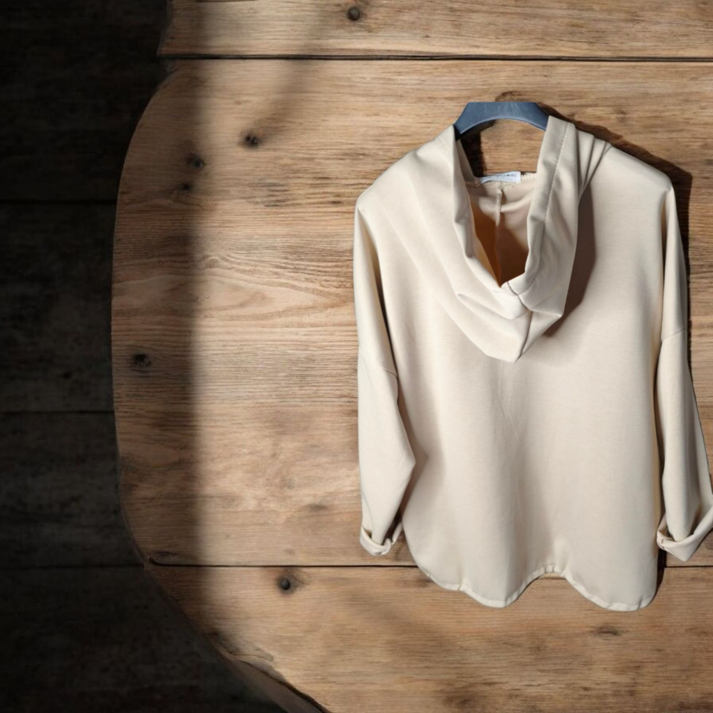 SUDADERA MIMI CREMALLERA BEIGE