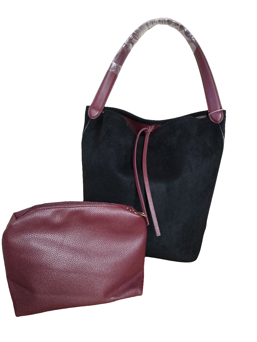BOLSO BURDEOS REVERSIBLE