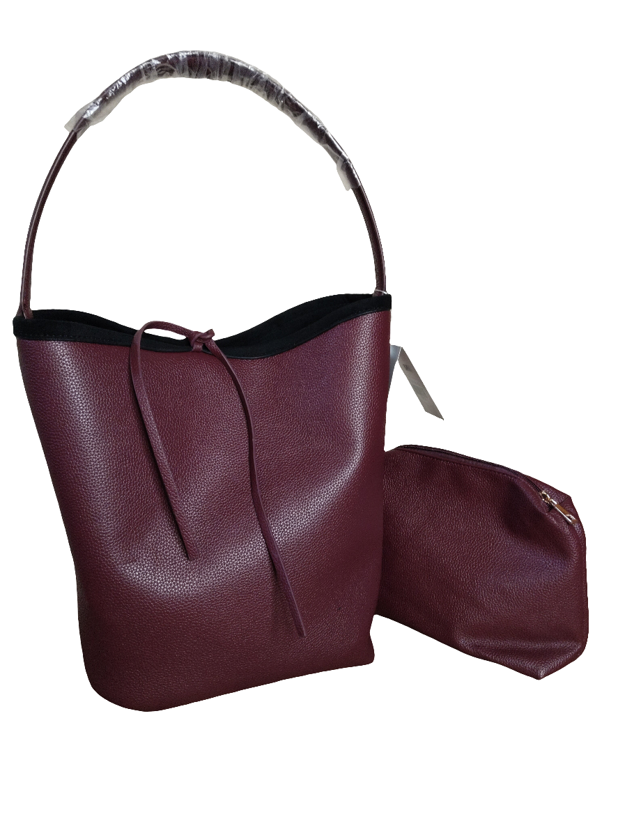 BOLSO BURDEOS REVERSIBLE