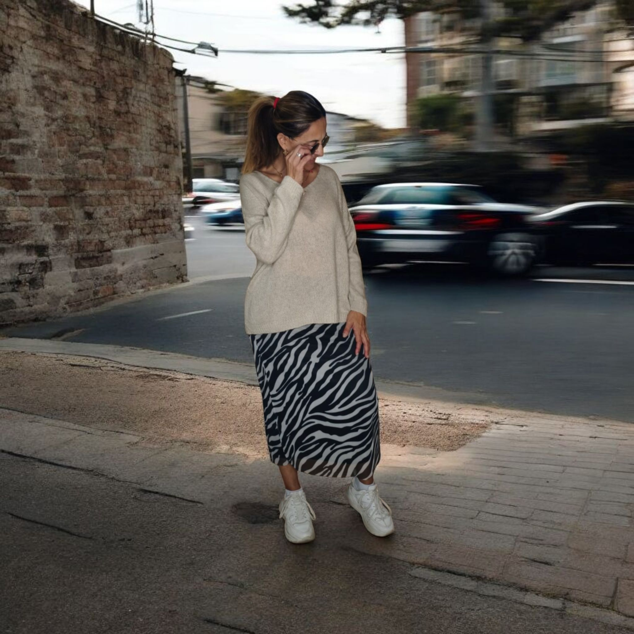 FALDA ANIMAL PRINT CEBRA