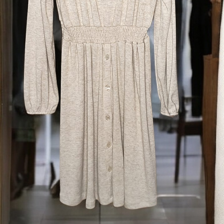 VESTIDO TAUPE DE PUNTO