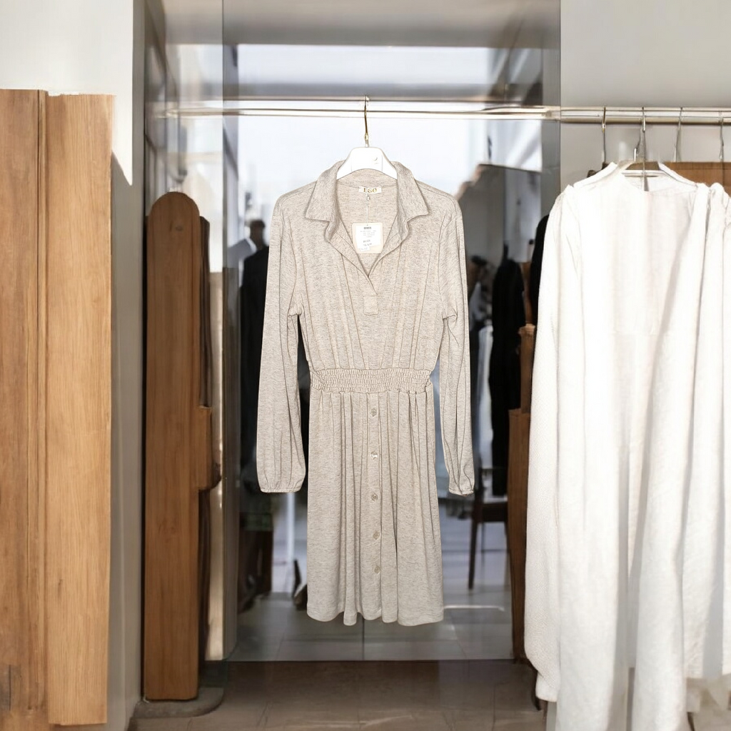 VESTIDO TAUPE DE PUNTO